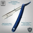 thumbnail image 2 of Cut Throat Shavette Straight Edge Razor Barber Salon 2MM Exposed Blade + 10 Shaving Blades By Krisp Beauty, 2 of 6