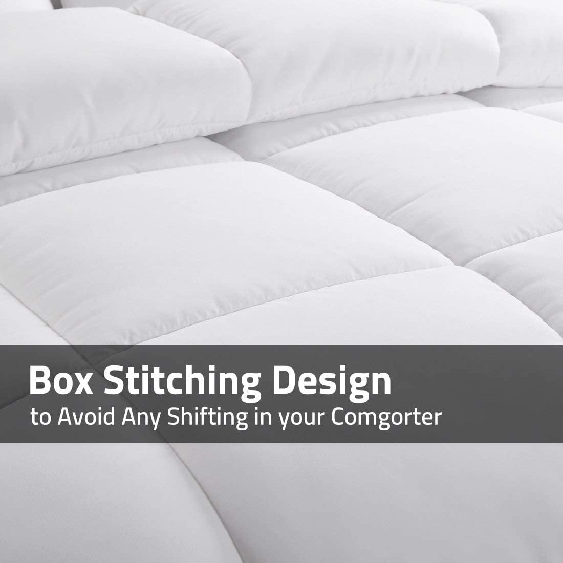 Sheetsnthings Cooling Bamboo Viscose Down Alternative Comforter, All Seasons (Silky Soft and Silent Bamboo Shell) Down Alternative Duvet Insert (Full/Queen Size, 90x90)