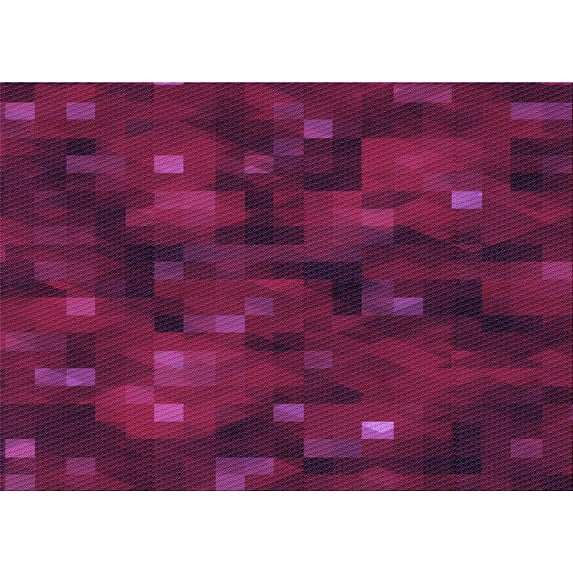 Ahgly Company Machine Washable Indoor Rectangle Transitional Medium Violet Red Pink Area Rugs, 3' x 5'
