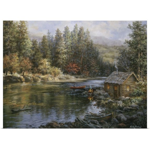 Great BIG Canvas | Rolled Nicky Boehme Poster Print entitled Campers Haven