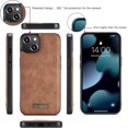 thumbnail image 2 of for iPhone 13 Wallet Case,Multifunction Zipper Purse Wallet Case [Card Slots][Cash Pocket][Kickstand] Detachable Magnetic Back Phone Cover for iPhone 13 6.1 inch (Brown), 2 of 18