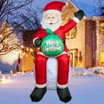 thumbnail image 2 of Belita Amy 6ft Christmas Inflatable Climbing Santa with LED Lights, Christmas Blow up Decoration, 2 of 11