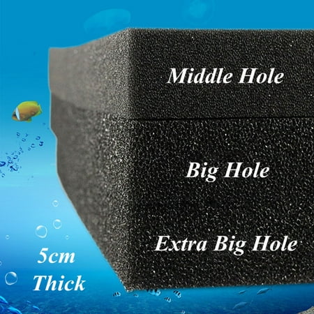 50x50x5cm Black Biological Cotton Filter Foam Pond Aquarium Fish Tank Sponge (Best Biological Filter Media)