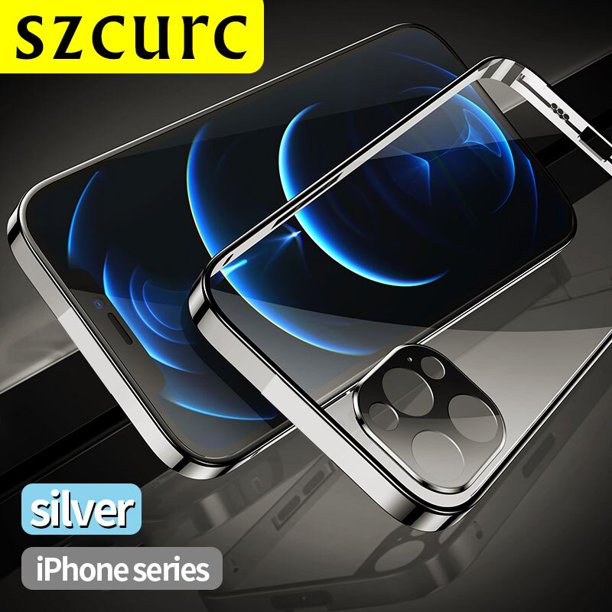 Funda de teléfono para iPhone 14 Pro max, carcasa de vidrio templado de adsorción magnética, 360 °, nueva, 11, 12 Mini, 13iPhone 13 Pro&CHINA Gao Jinjia LED