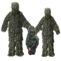 Apmemiss Clearance 5 In 1 Ghillie Suit, 3D Camouflage Hunting Apparel Including Jacket, Pants, Hood, Carry Bag Deals of the Day Clearance