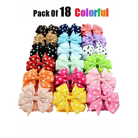 - Fascigirl 18PCS Colorful Baby Girls Grosgrain Ribbon Hair Bows Clips Fashion Cute Flowers Headbands Hair Bands Hair Accessories Photo Props for Baby Toddler Newborn Infants Kids Child Girls