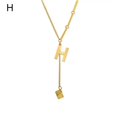 thumbnail image 7 of 26 Letter Alphabet Pendant Fashion Initial Letter Necklace for Women Lot I3, 7 of 7