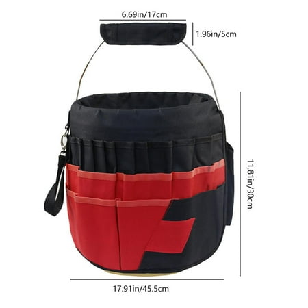 

Bucket Tool Organizer Bucket organizer Tool Bucket Storage Bag Fits 3-5 Gallon Bucket 42 Pocket Hand Tool Organizer For Gardener Electrician