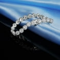 thumbnail image 5 of GEMSME Tennis Bracelet for Women 18K White Gold Plated 5mm Round Cubic Zirconia Halo Bracelets 8.5 inch, 5 of 6