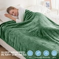thumbnail image 2 of ELEKA Electric Blanket Heated 50'' x 60'', Throw Size Flannel Material with 8 Heating Levels & 8H Auto off, Green, 2 of 8