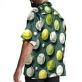 thumbnail image 3 of Tennis Men's Short Sleeve Spread Collar Beach Shirts Casual Printed Button Down Unisex Summer Tops, 3 of 6