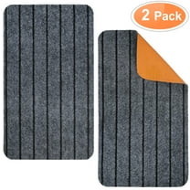 LotFancy Doormat for Outside Inside,17x30 in, 2 Pcs Non-Slip Backing, Rubber Welcome Mat