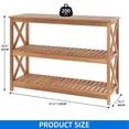 thumbnail image 5 of Dextrus 3-Tier Wood Console Table with Storage Shelves, Side Table for Outdoor & Indoor, Natural, 5 of 9