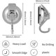 thumbnail image 3 of 1 Pc Reusable Heavy-Duty Polished Without Punching On Wall Kitchen Bathroom Shower Organization Chrome-Plated Suction Cup Hooks, 3 of 5