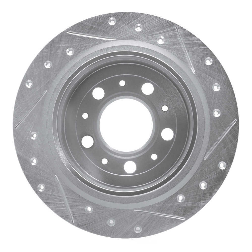 Dynamic Friction Company 631-27021L DFC Brake Rotor - Drilled And Slotted - Silver