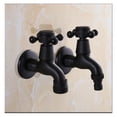 thumbnail image 4 of Total Brass Black Oil Brushed Double Using Washing Machine Faucet Bathroom Corner Faucet Tap Garden Outdoor Mixer ,360° Swivel Spout, 4 of 6