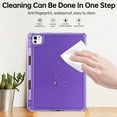 thumbnail image 2 of Dteck for iPad Air 11 Inch Case (M3/M2-2025/2024), iPad Air 5th/4th Gen Case, iPad Pro 11 Inch Case (2022-2018),Hybrid Shockproof Translucent Protective Cover with Built-in Pencil Holder,Purple, 2 of 6