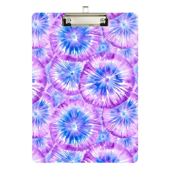 ALAZA Plastic Clipboard A4 Letter Size Decorative Clipboards for Students Women Men 9" x 12.5" Tie-dye Purple-p2