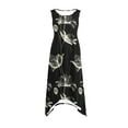 thumbnail image 5 of Levmjia Womens Dresses Sleeveless Round Neck Flowy Summer Casual Sun Dress Polyester Floral Print Beach Vacation Dress Multi Colors, 5 of 7