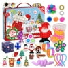 Nokiwiqis Pop Christmas Set Fidget Toys,Fidget Advent Calendar Christmas Countdown Toys