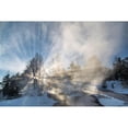 thumbnail image 2 of The Yellowstone Collection 14x11 Black Modern Framed Museum Art Print Titled - Steam Shadow at Dryad Spring, Yellowstone National Park, 2 of 4
