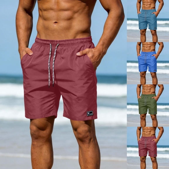 EOYWHK Denim Shorts with Pockets Elastic Waist Mens Casual Shorts Soft Lightweight Breathable for Casual Lounge Home Active Wear Army Green, Size L
