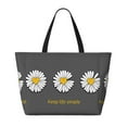 thumbnail image 2 of Fotbe Keep Life Simple Daisy Flower Bolsa de Viaje para Playa - Resistente al Agua, Bolsa Tote de Gran Capacidad y Ligera con 7 Bolsillos para Mujeres y Hombres, 2 of 7