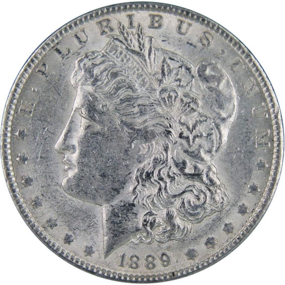 1889 Morgan Dollar AU About Uncirculated 90% Silver $1 US Coin Collectible