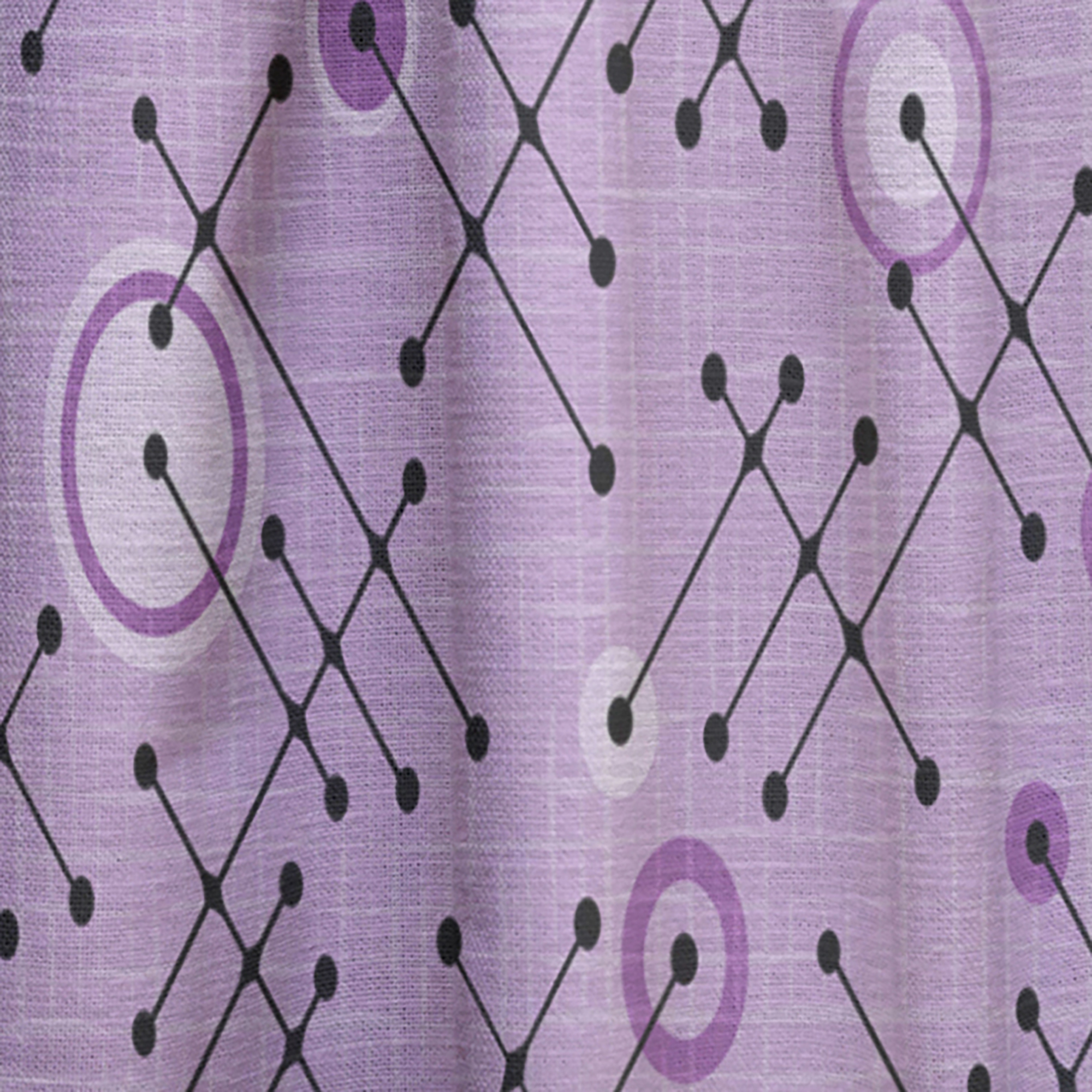 Designart '1950 Retro Pattern Shapes III' Mid-Century Modern Curtain Panel