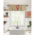 Curtain Valances for Windows, Valentine's Day Romantic Rose Window