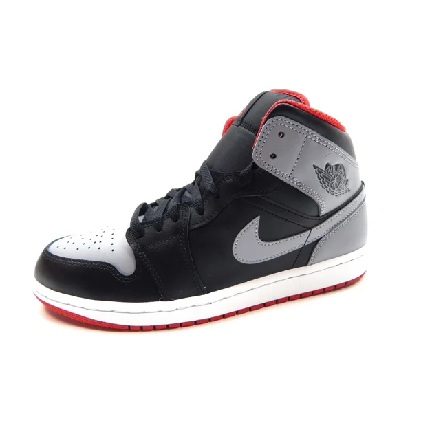 A i r-Jor-dan 1 MID BLACK CEMENT GREY FIRE RED DQ8426 006 MEN SHOES