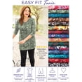 thumbnail image 5 of Catherines Women's Plus Size Petite Easy Fit 3/4-Sleeve V-Neck Tunic, 5 of 6