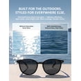 thumbnail image 4 of Women's Polarized Sunglasses – Lightweight 16.5g TR90 Frame, UV400 Protection Classic Fashion Shades for Driving Fishing Beach Outdoor, 6 Colors Available, 4 of 6