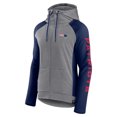 thumbnail image 2 of Women's Fanatics  Heather Gray/College Navy New England Patriots Blind Side Lightweight Full-Zip Hoodie, 2 of 3
