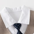 thumbnail image 5 of Hbdhejl Baby Toddler Romper Boy Gentleman White Shirt Vest Bowtie Tuxedo Onesie Jumpsuit Overall Romper 3-6 Months, 5 of 9