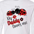thumbnail image 4 of Inktastic My Daddy Loves Me with Cute Ladybugs Long Sleeve Youth T-Shirt, 4 of 5