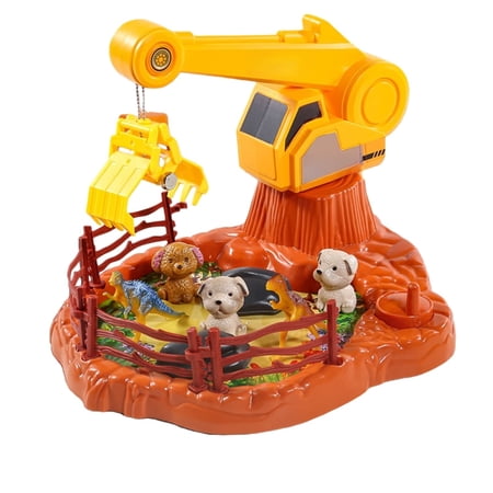 Clip Doll Early Learning Puzzle Toy Mini Figure Machines Engineering Vehicle for Child Development