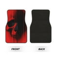 thumbnail image 2 of Zufioo Minimalist Skull Red Print Car Floor Mats Four-piece Set, Car Interior Accessories - Corrosion-resistant, Non-Slip, Suitable for Cars, Trucks, Vans, 2 of 7