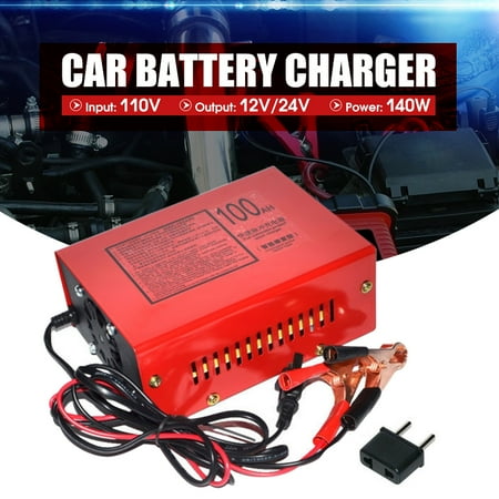 - 110V Full Automatic Electric Car Lead Acid Battery Charger 12V/24V Output 175*130*70mm