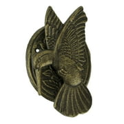 Zeckos Bronze Cast Iron Hummingbird and Flower Door Knocker 6.5 inch