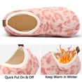 thumbnail image 4 of Ecetana Leopard Print Slippers for Women Indoor Barefoot Slippers Socks Furry Slip on House Shoes, 4 of 7