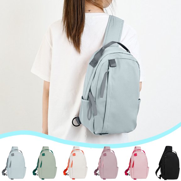 Large Capacity Travel Chest Bag | Outdoor Nylon Crossbody Backpack | Adjustable Strap | Multi-Color Unisex Sling Bag | Lightweight Shoulder Bag 35x21x3cm