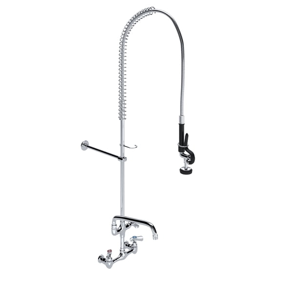 AmGood Wall-Mounted Pre-Rinse Faucet with 8 in. Centers and 12 in. Add-On Faucet