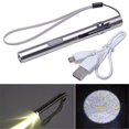 Usb Rechargeable Mini Led Light USB Rechargeable LED Penlight Flashlight, Stainless Steel Mini Pocket ...