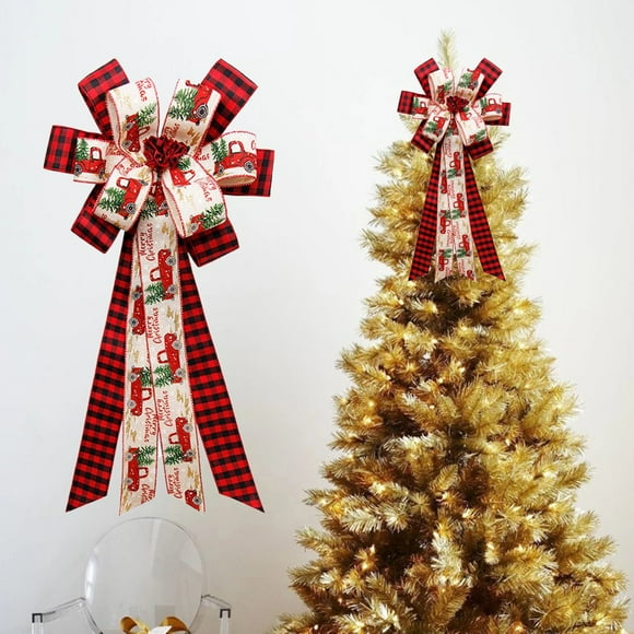 Bowknot Exécution Exquise Large Application Polyester Long Rouge Noir Buffle Plaid Arc Pendentif pour la Maison