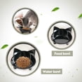thumbnail image 5 of Cuenco de comida para gatos, diseño antifatiga de silicona antideslizante, material de melamina, adecuado para múltiples mascotas, fácil de limpiar, 5 of 5