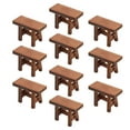 thumbnail image 2 of Dollhouse Stool, Multipurpose Miniature Dollhouse Foot Stool High Simulation 10pcs Fine Details Exquisite Retro  For 1/6 Scale Dollhouse, 2 of 8