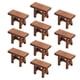 thumbnail image 2 of Taburete De Madera Para Casa De Muñecas, Taburete Para Pies En Miniatura De Haya, Alta Simulación, Detalles Finos, Multiusos, 10 Piezas, Retro, Exquisito Para Casa De Muñecas A, 2 of 7