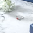thumbnail image 4 of Gem Stone King Pink Lab Grown Diamond Solitaire Engagement Ring in 925 Silver and 10K Rose Gold | 0.50 Cttw | Round 5MM | April Birthstone | Two-Tone Anniversary Promise Ring for Women Her | Size 9, 4 of 4