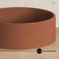 thumbnail image 4 of Lisse 14.5" Concrete Round Vessel Sink in Matte Terracotta, 4 of 9